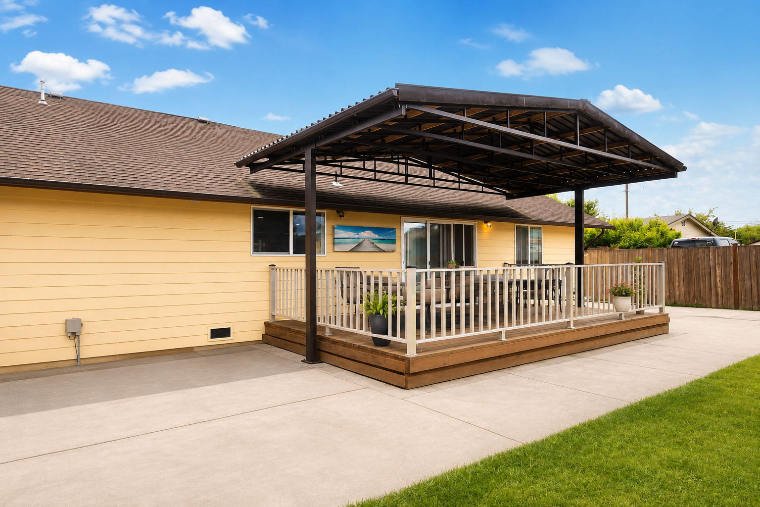 Patio seating area at Rahwa Elderly Care